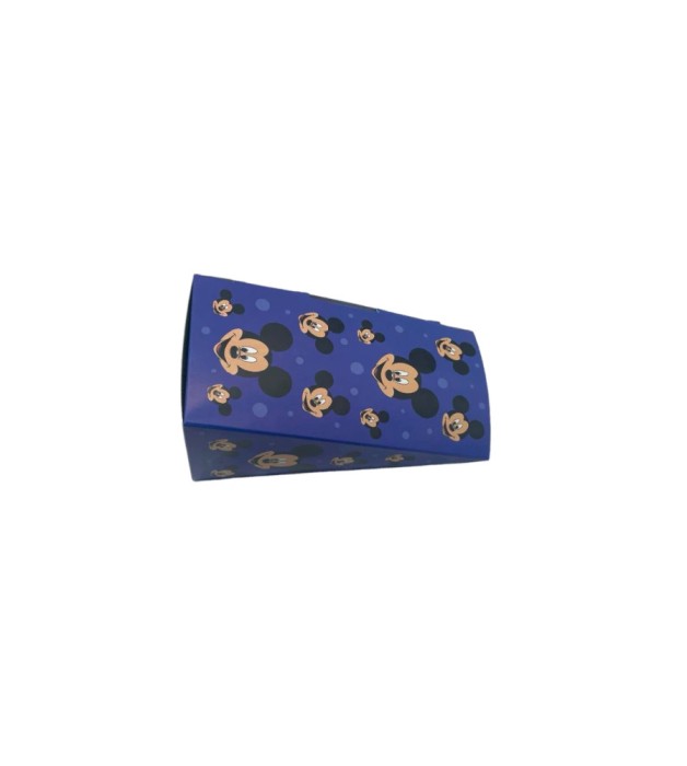 Cutie In Forma De Felie de Tort Din Carton pentru dulciuri, Mickey Mouse, albastru