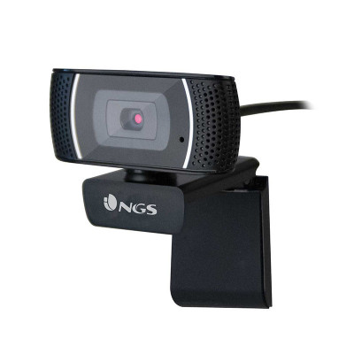 Camera web NGS, 1920 x 1080 px, microfon incorporat, USB, Full HD, Negru foto