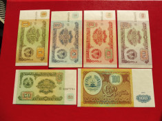 TADJIKISTAN LOT 6 BANCNOTE - 1+5+10+20+50+100 RUBLE - 1994 UNC / (122) foto