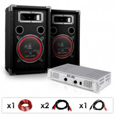 Electronic-Star DJ PA SET ?DJ-15? Amplificator PA, SPEAKER, 1000W foto