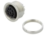 Conector M16 PIN 8 IP67 Soclu Mamă 60V 5A Lipire 18AWG Drept