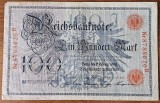 100 mark 1908, Germania, ștampilă roșie