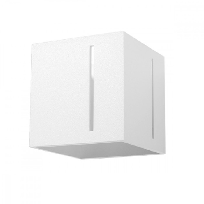 Lampă De Perete Pixar Albă Din Aluminiu, 1 Bec Pătrat Modern De Interior