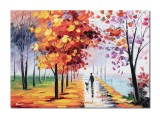 Cumpara ieftin Tablou pictat manual, Armonie pastelata, 70x50cm ulei pe panza in cutit efect 3D, gata de expus pe perete