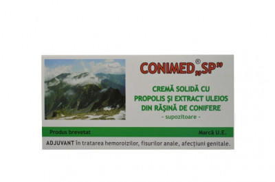 CONIMED &amp;quot;SP&amp;quot; SUPOZITOARE PROPOLIS &amp;amp; RASINA 10 x 1gr ELZIN PLANT foto