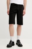 Levi&#039;s pantaloni scurți jeans culoarea negru, 39434