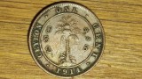 Ceylon - moneda de colectie coloniala exotica - 1 cent 1914 -George V- palmier!, Asia