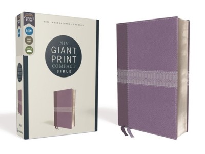 Niv, Giant Print Compact Bible, Leathersoft, Purple, Red Letter Edition, Comfort Print foto