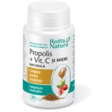 Propolis cu Vitamina C Naturala si Miere Rotta Natura 30cpr