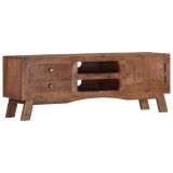 Cumpara ieftin Comodă TV, 110x30x40 cm, lemn de mango nefinisat
