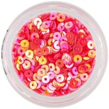 Decoraţiune pentru unghii - paiete &icirc;n formă de disc, roşu coral, INGINAILS