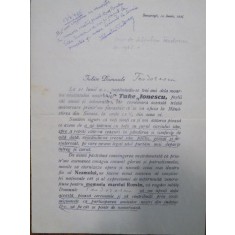 M G CANTACUZINO, STELIAN POPESCU , C. XENI DOCUMENT COMEMORATIV TAKE IONESCU , 1925