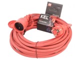 Prelungitor 15m 16A roșu 3x1.5mm2
