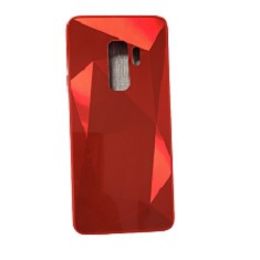 Husa silicon si acril cu textura diamant Samsung S9 Plus , S9+ , Rosu
