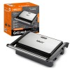 Grill Maker HALEY 2000W, Full Inox, Argintiu/Negru, Tava de Gatit Integrata