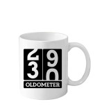 Cana din ceramica haioasa Aniversare 30 ani, alba, 330 ml, model Oldometru