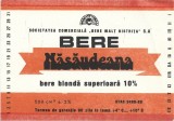 NI443 Etichetă bere blondă superioară Năsăudeana, Societatea comercială Bere Malț Bistrița SA, &icirc;nceputul anilor 1990