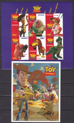 Uganda 1997 Disney The toy story MI 1828-1854 3 kleib.+ 3 bl. MNH 3 poze foto
