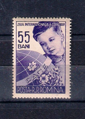ROMANIA 1956 - ZIUA INTERNATIONALA A COPILULUI - MNH - LP 406 foto