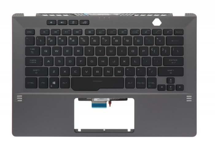 Carcasa superioara cu tastatura palmrest Asus, ROG Zephyrus G14 GA401I, GA401IH, GA401IHR, GA401II, GA401IU, GA401IV, GA401IV-1E, 90NR03F3-R31US2, 605