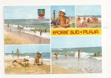 RF7 -Carte Postala- Eforie Sud, Plaja, circulata 1985