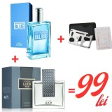 Set 2 parfumuri masculine Individual Blue Avon Luck For Him + unealta multifunctionala tip card din otel inoxidabil , oferta speciala 99 lei