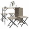 Gossi set mobilier de gradina, pliabil, 5 piese gri deschis poliratan