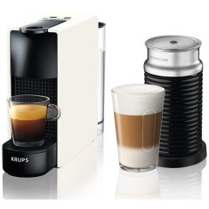Pachet Espressor Nesspreso by Krups Essenza Mini, 1100 W, 19 bar, 0.6 L, Alb + Aparat spumare lapte Aeroccino 3, 1450 W, Negru, + set capsule degustar