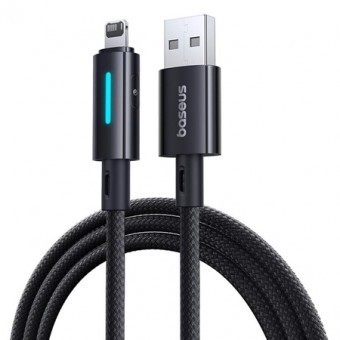 CABLU USB - LIGHTNING 2.4A 1M BASEUS - NEGRU foto
