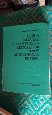 TEORIA, CALCULUL SI CONSTRUCTIA MOTOARELOR PENTRU AUTOVEHICULE RUTIERE GRUNWALD foto