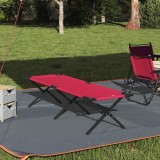 vidaXL Pat Pliabil de Soare cu Geantă Roșie 600D Oxford Fabric