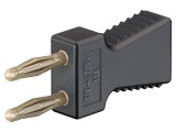 Conector Punte Stacabil Banană 2mm Negru Aurit 70V 10A