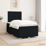 Cumpara ieftin Pat boxspring cu saltea Negru 120 x 200 cm Tesatura