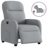vidaXL Fotoliu rabatabil electric, gri deschis, textil 3302952