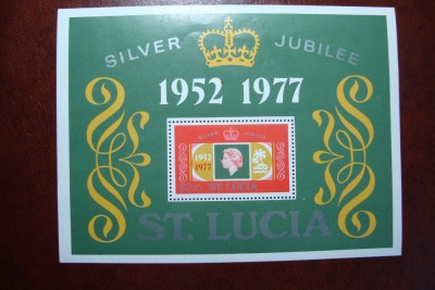 ST. LUCIA BLOC ELISABETA II MNH foto