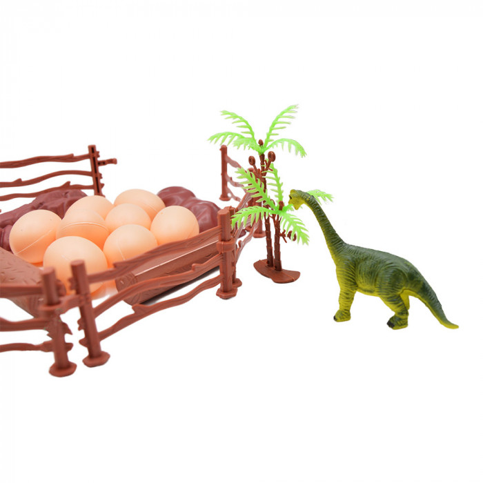 Set 35 piese, figurine dinozauri si accesorii decor