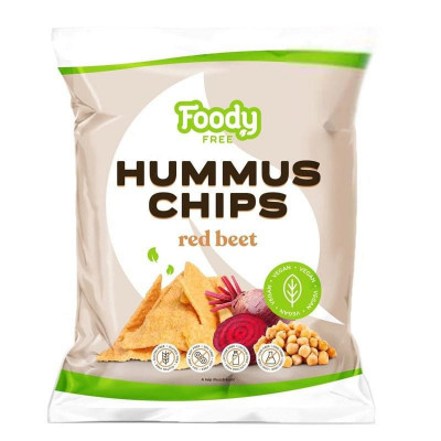 Chips Hummus cu Sfecla Rosie 50 grame Foody Free foto