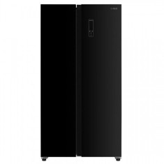 Side by Side Samus SSBG-557NFE, 442 L, Full No Frost, Clasa E, Afisaj electronic, H 177 cm, Negru