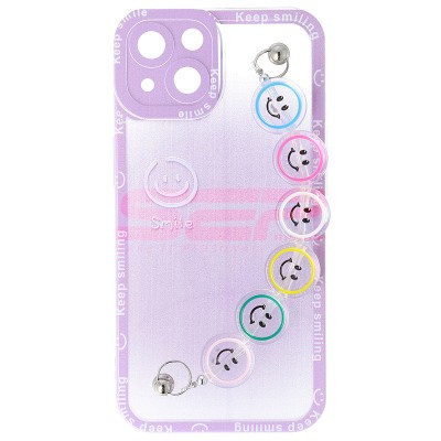 Toc TPU Smiley Chain Apple iPhone 13 Purple foto