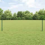 Panouri pentru gard vidaXL 11 buc U-Channel Verde 120 cm Oțel, gard hexagonal vidaXL Verde 0,6x10 m Oțel