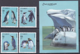 DB1 Fauna Pasari Somalia Pinguini 4 v. + SS MNH, Nestampilat