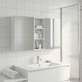 vidaXL Set dulap baie cu raft 3 pcs 130 x 14,5 x 70 cm Lemn compozit 3403760