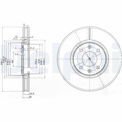 DELPHI BG3675 Disc frana foto