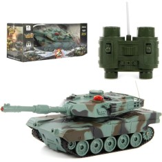 Tanc militar cu telecomanda a1m2, tun, mitraliera, efecte sonore si luminoase, reincarcabil, scara 1:32, 22.3 x 7.2 x 7.8 cm MultiMark GlobalProd foto