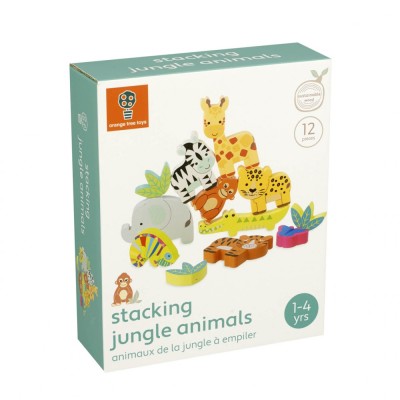 Joc Animale din jungla de stivuit, Orange Tree Toys foto