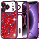 Asteroid GSM - Luxury Glitter MagSafe - iPhone 18 Pro / iPhone 17 Pro - Dark Cherry