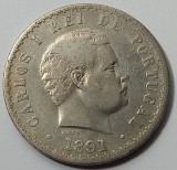 Portugalia, 500 Reis 1891, Argint.