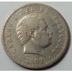 Portugalia, 500 Reis 1891, Argint.
