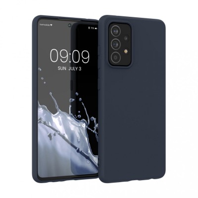 Husa Kwmobile pentru Samsung Galaxy A52/Galaxy A52 5G/Galaxy A52s 5G, Silicon, Albastru, 54346.186 foto