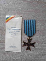 MEDALIE CRUCEA COMEMORATIVA A CELUI DE-AL DOILEA RAZBOI MONDIAL 1941-1945-258161 foto